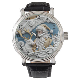 Santa Claus an Heiligabend Armbanduhr