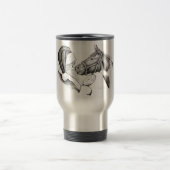 Santa Claus an Pinto Pferd Reisebecher (Mittel)