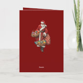 Santa Claus And Christmas Giving Karte (Rückseite)