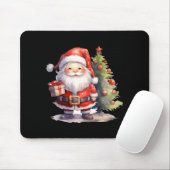 Santa Claus And Christmas Tree  Mousepad (Mit Mouse)