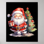 Santa Claus And Christmas Tree  Poster (Vorne)