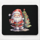 Santa Claus And Christmas Tree T Shirt  Mousepad (Vorne)