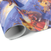 Santa Claus and his reindeer Geschenkpapier (Rolleneckpunkt)