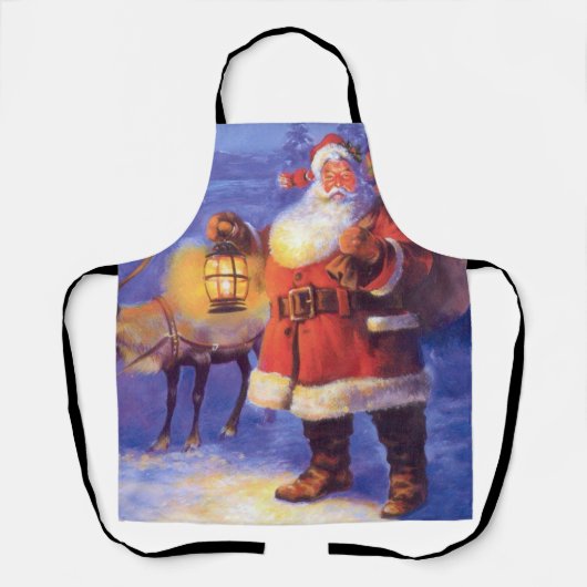 Santa Claus and his reindeer Schürze (Vorderseite)