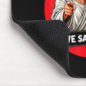 Santa Claus And Jesus Christ I Saw That Funny Chri Mousepad (Ecke)