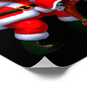 Santa Claus And Mrs Claus Dancing Melanin Christma Poster (Ecke)