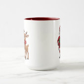 Santa Claus and Rudolph Cartoon Tasse (Zentrum)