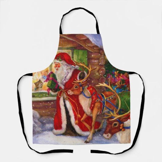 Santa claus and rudolph schürze (Vorderseite)