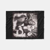 Santa Claus And Sasquatch Bigfoot Funny Joyful Sno Fleecedecke (Vorderseite (Horizontal))