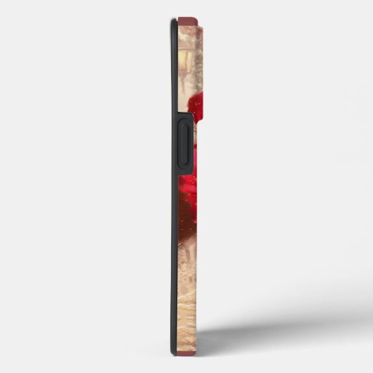 Santa claus and snowman in snowfall Case-Mate iPhone hülle (Rückseite / Rechts)