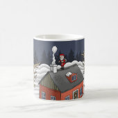 Santa Claus and the little red house Kaffeetasse (Mittel)