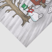 Santa Claus and the little red house  Seidenpapier (Detail)