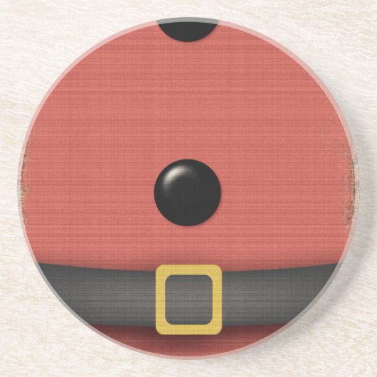 Santa-Claus-Anzug mit Gürteltasten Sandstein Untersetzer (Vorne)