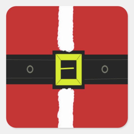 Santa Claus Anzug Quadratischer Aufkleber (Vorderseite)