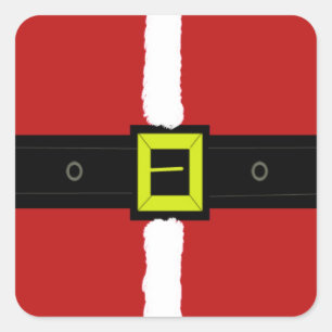 Santa Claus Anzug Quadratischer Aufkleber