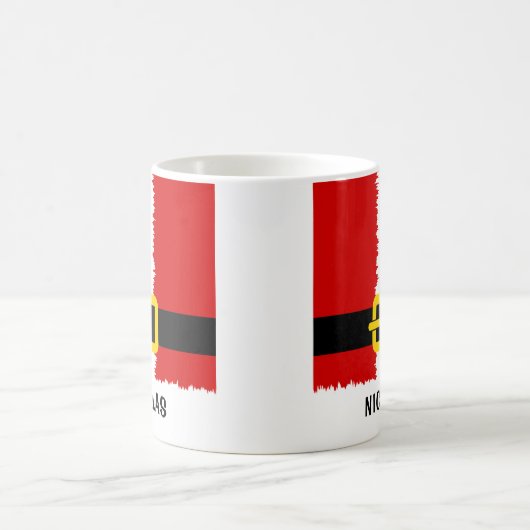 Santa Claus Anzug und Gürtelschnalle Niedlich Weih Kaffeetasse (Mittel)