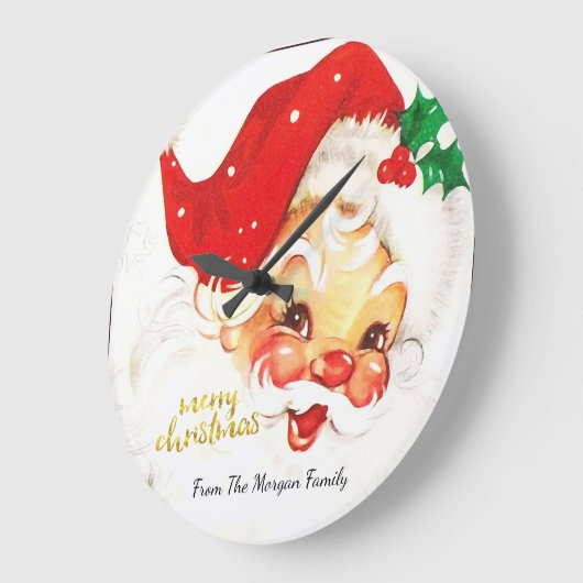 Santa Claus Anzug Weihnachten Große Wanduhr (Winkel)