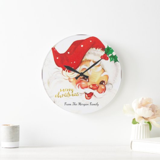 Santa Claus Anzug Weihnachten Große Wanduhr (Zuhause)