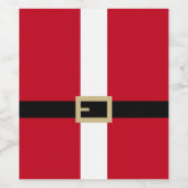 Santa Claus Anzug Weihnachten Weinetikett (Einzelnes Label)