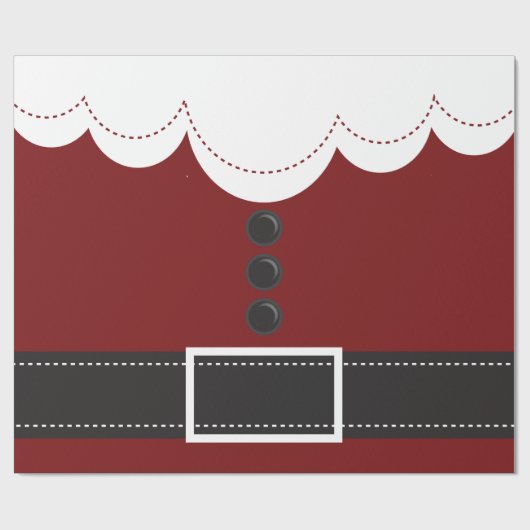 Santa Claus Anzug Weihnachtssaison Design Geschenkpapier (Flach)