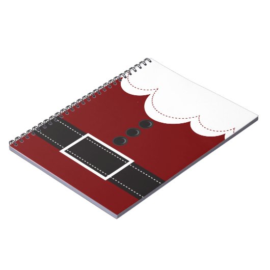 Santa Claus Anzug Weihnachtssaison Design Notizblock (Linke Seite)