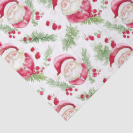 Santa Claus Aquarell fröhliches Ansehen Seidenpapier