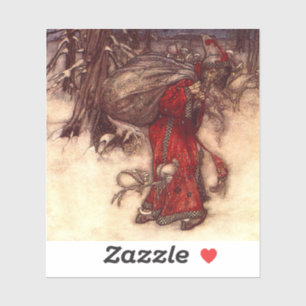 Santa Claus Arthur Rackham Aufkleber
