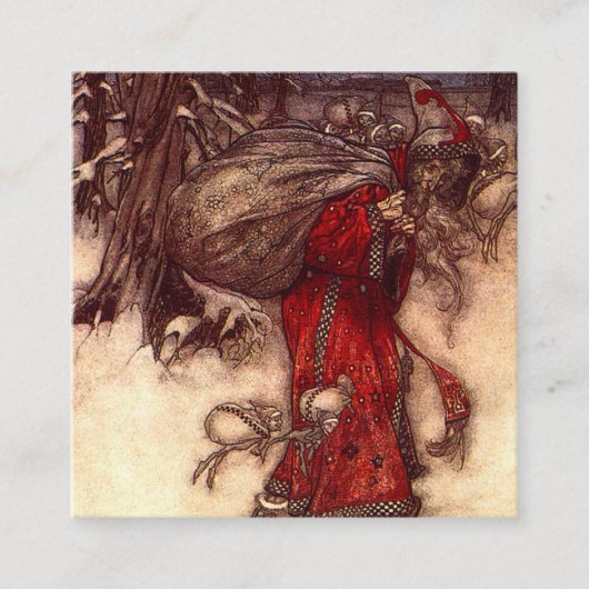 Santa Claus Arthur Rackham Begleitkarte (Vorderseite)