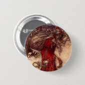 Santa Claus Arthur Rackham Button (Vorne & Hinten)