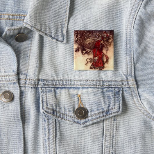 Santa Claus Arthur Rackham Button (Beispiel)