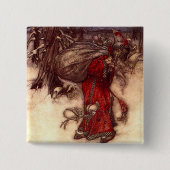 Santa Claus Arthur Rackham Button (Vorderseite)