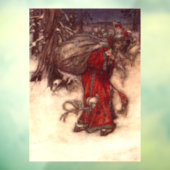 Santa Claus Arthur Rackham Fensteraufkleber (Blatt 3)