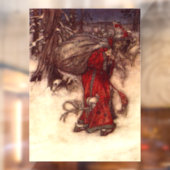 Santa Claus Arthur Rackham Fensteraufkleber (Blatt 2)