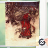 Santa Claus Arthur Rackham Fensteraufkleber (Zuhause)