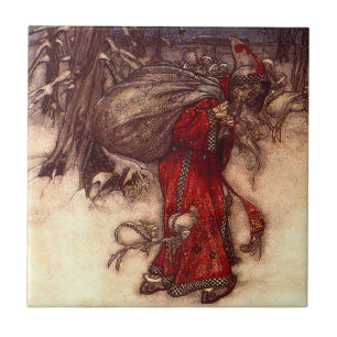 Santa Claus Arthur Rackham Fliese