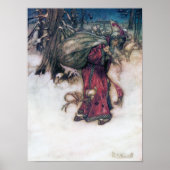 Santa Claus, Arthur Rackham Illustration Poster (Vorne)