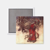 Santa Claus Arthur Rackham Magnet (Vorderseite/Rückseite)