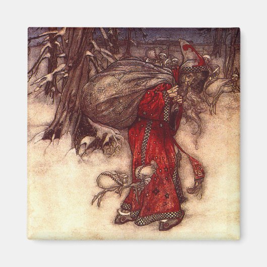 Santa Claus Arthur Rackham Magnet (Vorne)