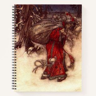 Santa Claus Arthur Rackham Notizblock