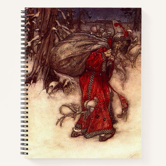Santa Claus Arthur Rackham Notizblock (Vorderseite)