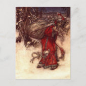 Santa Claus Arthur Rackham Postkarte (Vorderseite)