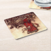 Santa Claus Arthur Rackham Rechteckiger Pappuntersetzer (angewinkelt)