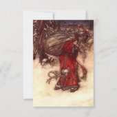 Santa Claus Arthur Rackham RSVP Karte (Vorderseite)