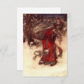 Santa Claus Arthur Rackham RSVP Karte (Vorne/Hinten)