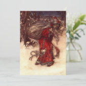 Santa Claus Arthur Rackham Save The Date (Stehend Vorderseite)