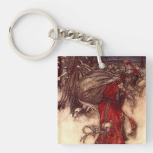 Santa Claus Arthur Rackham Schlüsselanhänger