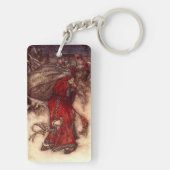 Santa Claus Arthur Rackham Schlüsselanhänger (Rückseite)