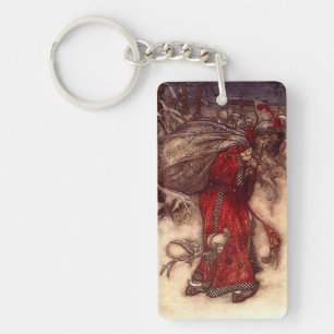 Santa Claus Arthur Rackham Schlüsselanhänger