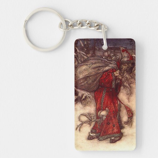 Santa Claus Arthur Rackham Schlüsselanhänger (Vorderseite)