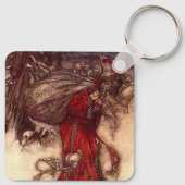 Santa Claus Arthur Rackham Schlüsselanhänger (Rückseite)